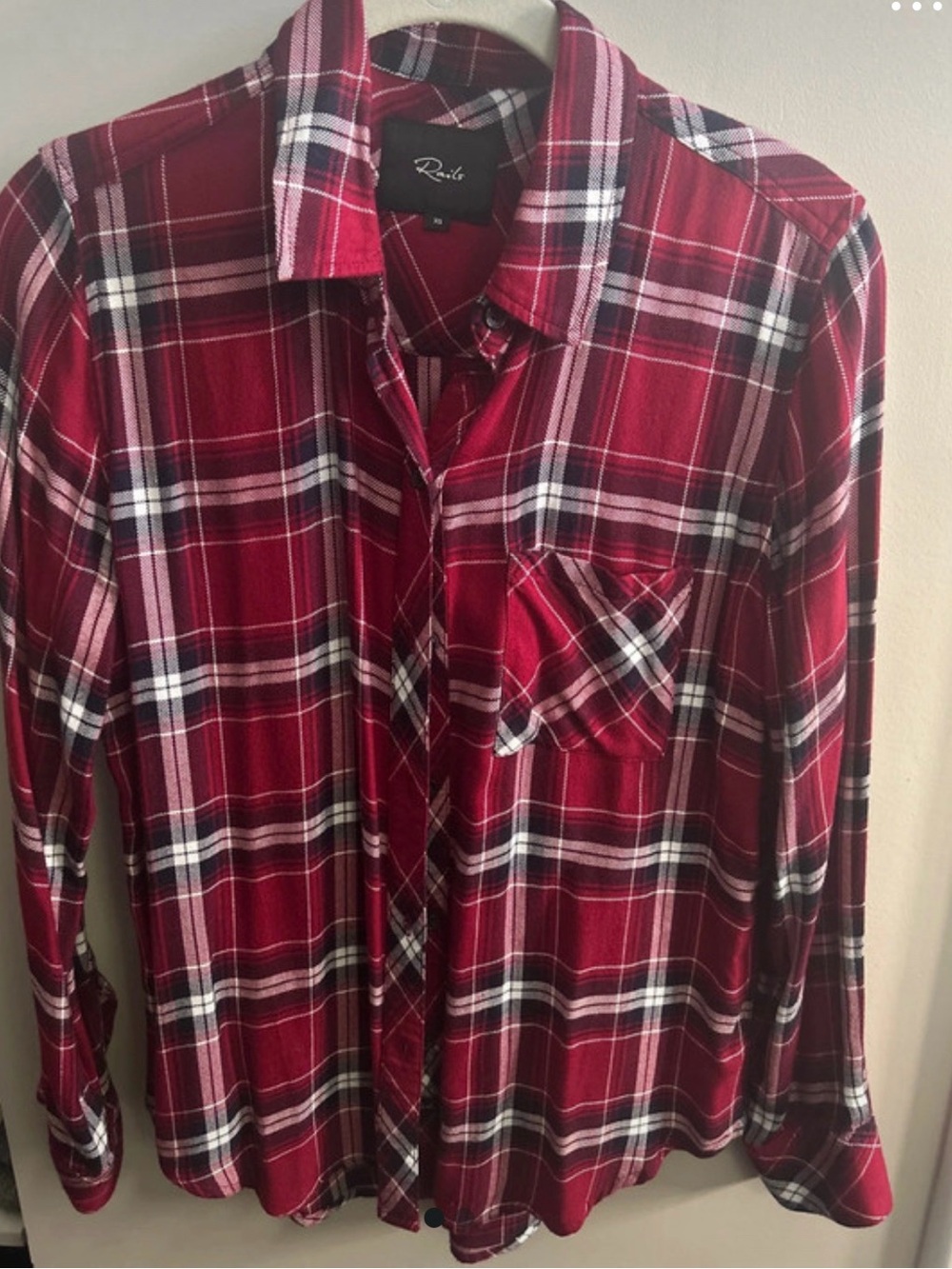 Rails Red Plaid Button-Down Shirt